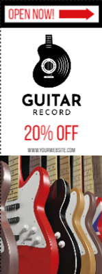 Custom Outdoor Yard Signs Multiple Sizes Guitar Record