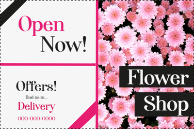 Custom Outdoor Yard Signs Multiple Sizes Flower Shop