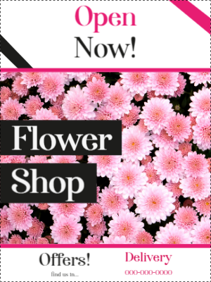 Custom Outdoor Yard Signs Multiple Sizes Flower Shop