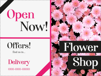 Custom Outdoor Yard Signs Multiple Sizes Flower Shop