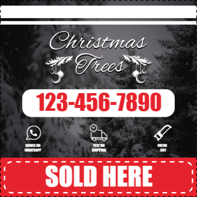 Custom Outdoor Yard Signs Multiple Sizes Christmas Tree