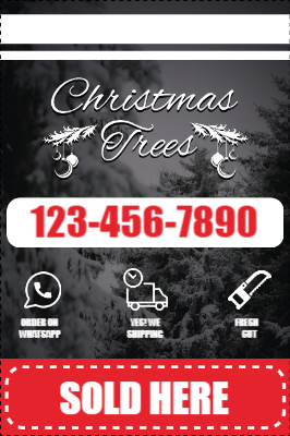 Custom Outdoor Yard Signs Multiple Sizes Christmas Tree