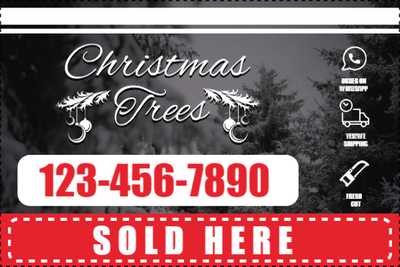 Custom Outdoor Yard Signs Multiple Sizes Christmas Tree