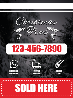 Custom Outdoor Yard Signs Multiple Sizes Christmas Tree