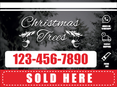 Custom Outdoor Yard Signs Multiple Sizes Christmas Tree