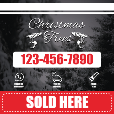 Custom Outdoor Yard Signs Multiple Sizes Christmas Tree