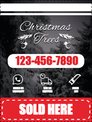Custom Outdoor Yard Signs Multiple Sizes Christmas Tree