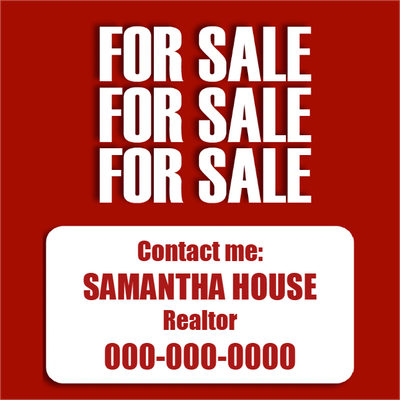 Custom Outdoor Yard Signs Multiple Sizes Agent Name