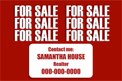 Custom Outdoor Yard Signs Multiple Sizes Agent Name
