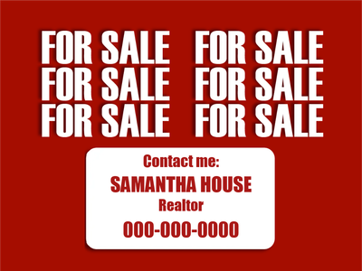 Custom Outdoor Yard Signs Multiple Sizes Agent Name