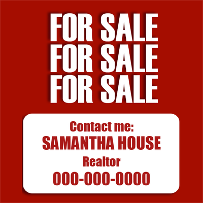 Custom Outdoor Yard Signs Multiple Sizes Agent Name