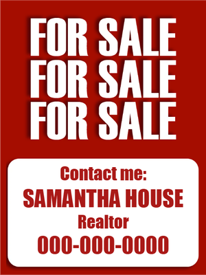 Custom Outdoor Yard Signs Multiple Sizes Agent Name