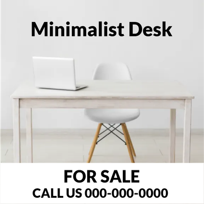 Custom Outdoor Yard Signs Multiple Sizes Minimalist Desk