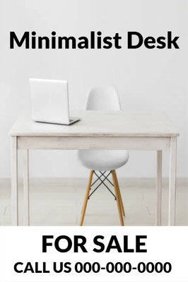 Custom Outdoor Yard Signs Multiple Sizes Minimalist Desk