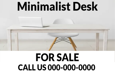 Custom Outdoor Yard Signs Multiple Sizes Minimalist Desk