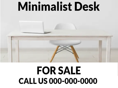 Custom Outdoor Yard Signs Multiple Sizes Minimalist Desk
