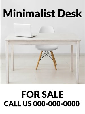 Custom Outdoor Yard Signs Multiple Sizes Minimalist Desk
