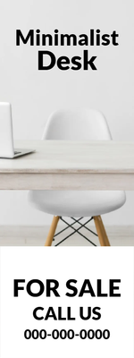 Custom Outdoor Yard Signs Multiple Sizes Minimalist Desk