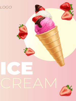 Custom Outdoor Yard Signs Multiple Sizes Strawberry Ice Cream