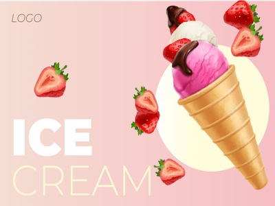 Custom Outdoor Yard Signs Multiple Sizes Strawberry Ice Cream