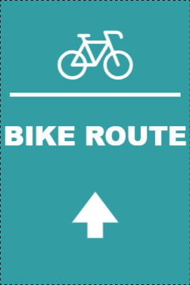 Custom Outdoor Yard Signs Multiple Sizes Bike Route