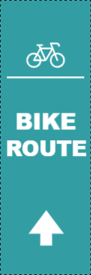 Custom Outdoor Yard Signs Multiple Sizes Bike Route