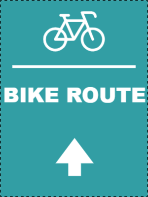 Custom Outdoor Yard Signs Multiple Sizes Bike Route