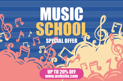 Custom Outdoor Yard Signs Multiple Sizes Music School