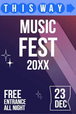 Custom Outdoor Yard Signs Multiple Sizes Music Fest