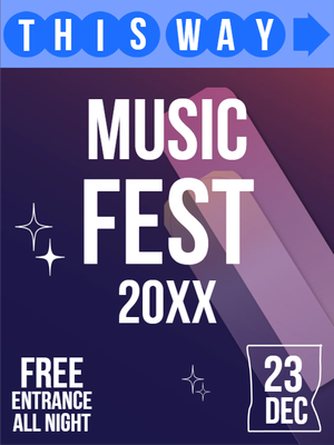 Custom Outdoor Yard Signs Multiple Sizes Music Fest