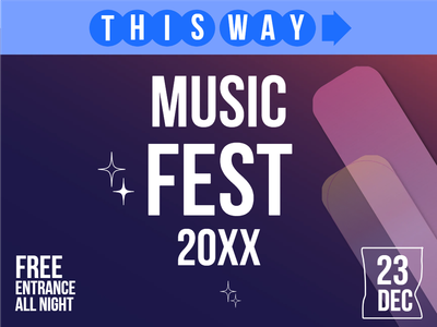 Custom Outdoor Yard Signs Multiple Sizes Music Fest