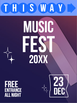 Custom Outdoor Yard Signs Multiple Sizes Music Fest