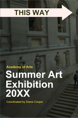 Custom Outdoor Yard Signs Multiple Sizes Summer Art Exhibition