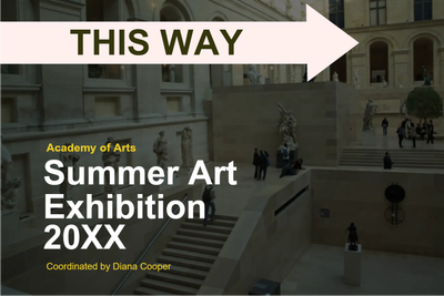 Custom Outdoor Yard Signs Multiple Sizes Summer Art Exhibition