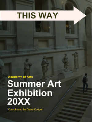 Custom Outdoor Yard Signs Multiple Sizes Summer Art Exhibition