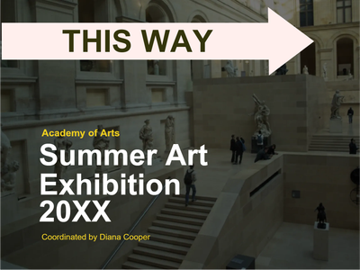 Custom Outdoor Yard Signs Multiple Sizes Summer Art Exhibition