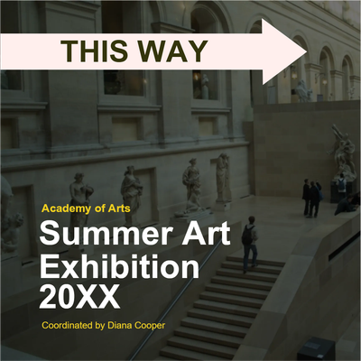 Custom Outdoor Yard Signs Multiple Sizes Summer Art Exhibition