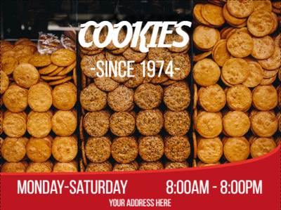 Custom Outdoor Yard Signs Multiple Sizes Cookies Since 1974`