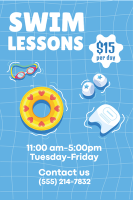 Custom Outdoor Yard Signs Multiple Sizes Swim Lessons