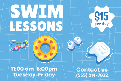 Custom Outdoor Yard Signs Multiple Sizes Swim Lessons