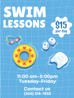 Custom Outdoor Yard Signs Multiple Sizes Swim Lessons