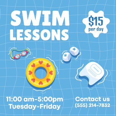 Custom Outdoor Yard Signs Multiple Sizes Swim Lessons