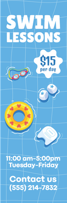 Custom Outdoor Yard Signs Multiple Sizes Swim Lessons