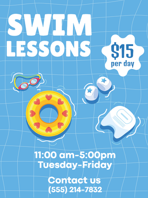 Custom Outdoor Yard Signs Multiple Sizes Swim Lessons