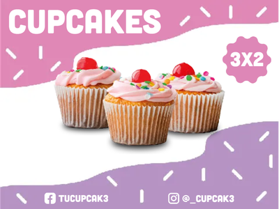 Custom Outdoor Yard Signs Multiple Sizes Cupcakes 3x2