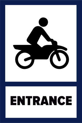 Custom Outdoor Yard Signs Multiple Sizes Motor Bike Entrance