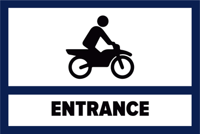 Custom Outdoor Yard Signs Multiple Sizes Motor Bike Entrance