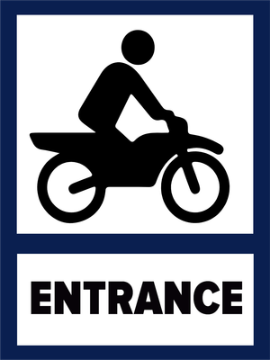 Custom Outdoor Yard Signs Multiple Sizes Motor Bike Entrance