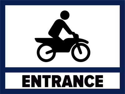 Custom Outdoor Yard Signs Multiple Sizes Motor Bike Entrance