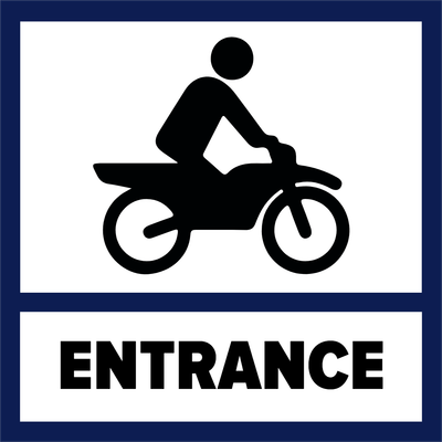 Custom Outdoor Yard Signs Multiple Sizes Motor Bike Entrance